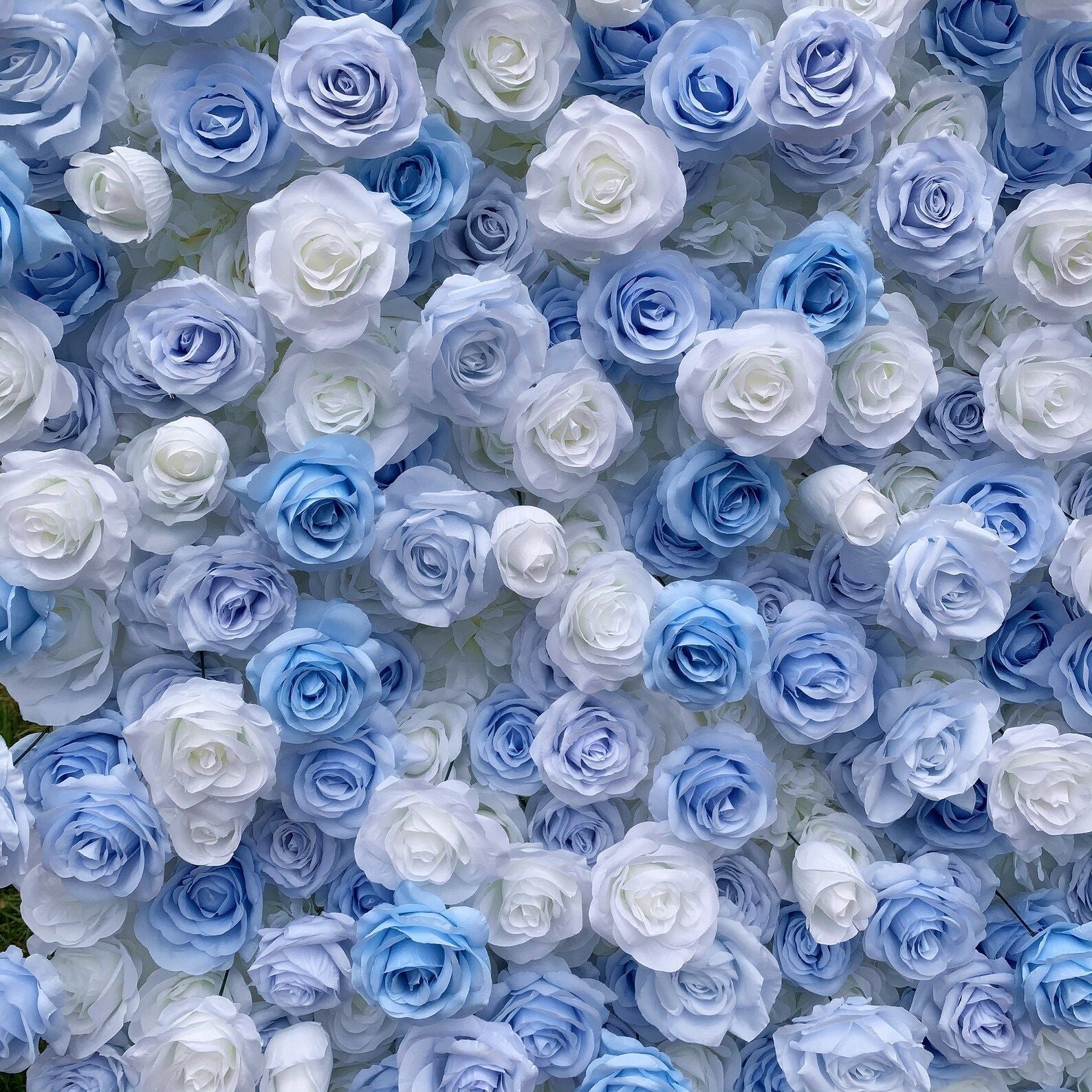 Ali Floweers 5D Cinderella Blue Rose Flower Wall for Wedding Event Decoration ALFWL017 - Ali Flowers