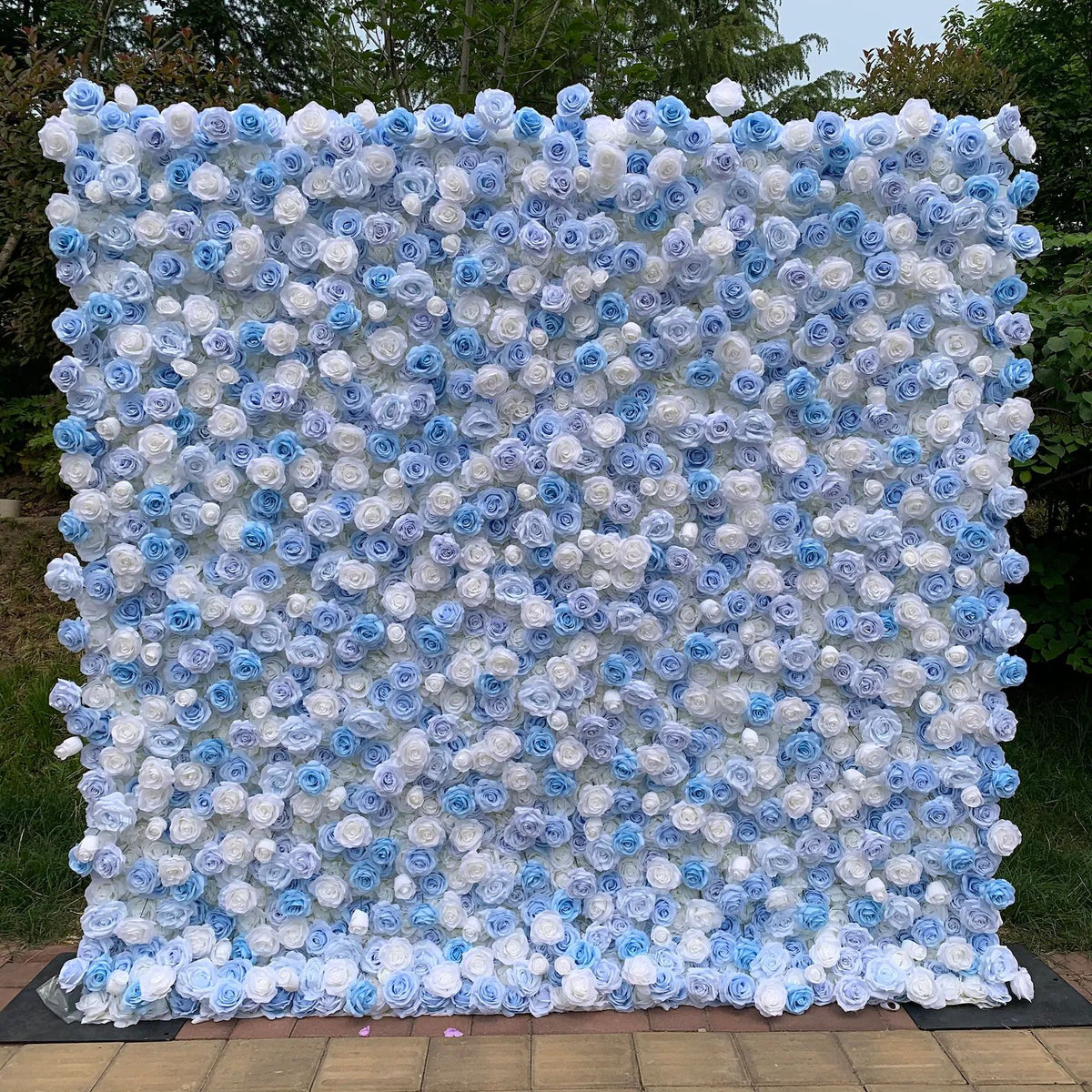 Ali Floweers 5D Cinderella Blue Rose Flower Wall for Wedding Event Decoration ALFWL017 - Ali Flowers