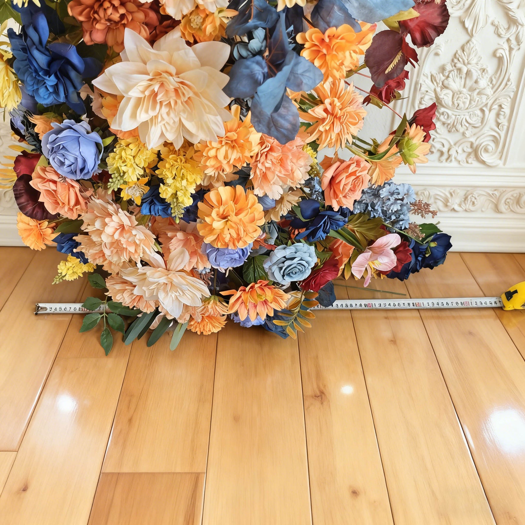 Aliflowers Colored Rose Horn Arch Wedding Floral Arrangement Event Horn Arch Decoration