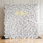 Aliflowers 3D Customize Roll Up Cloth White Floral Wall Wedding Backdrop wall ALFWL069 - Ali Flowers