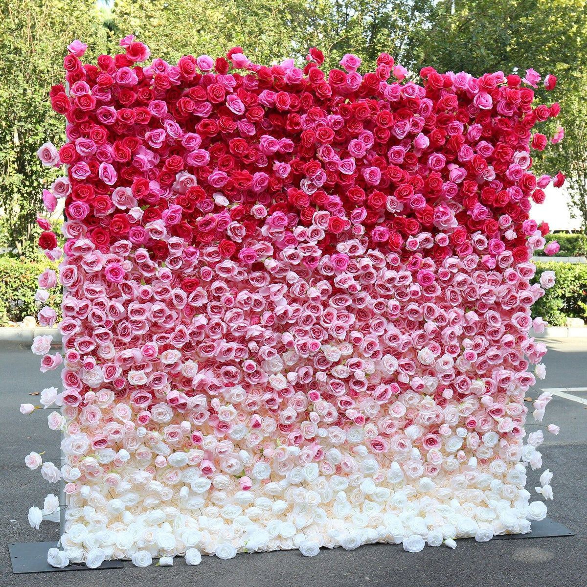 Ali Flowers 5D Gradient Color Artificial Simulation Flower Wall for Wedding Stage Decoration ALFWL018 - Ali Flowers