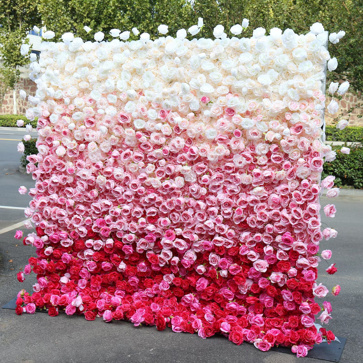 Ali Flowers 5D Gradient Color Artificial Simulation Flower Wall for Wedding Stage Decoration ALFWL018 - Ali Flowers