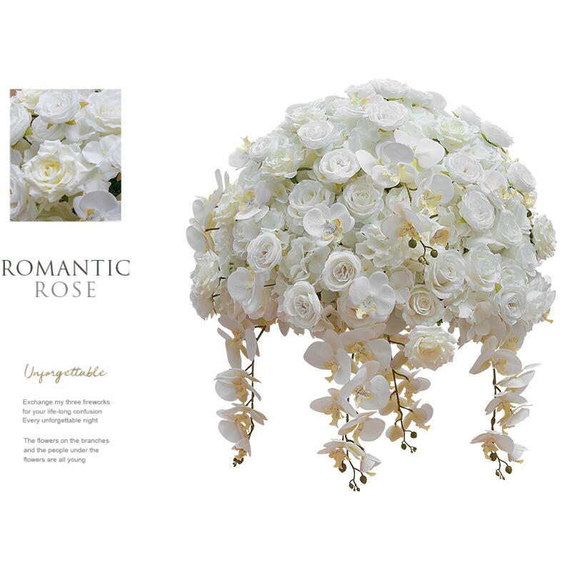 Ali Flowers Phalaenopsis Hydrangea Rose Ball Centerpieces for Wedding Table Decor ALFBL010 - Ali Flowers