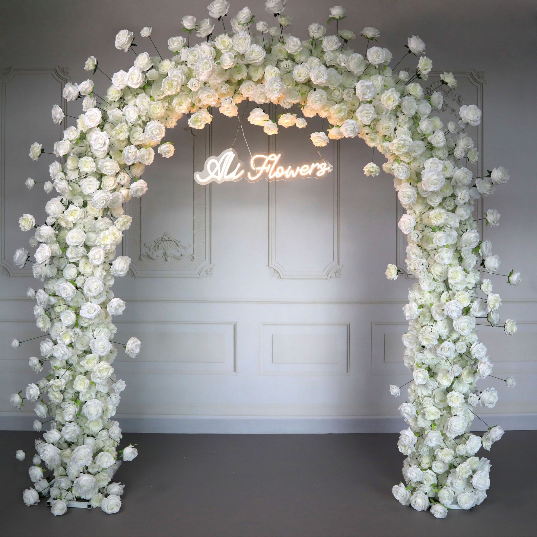 Aliflowers Square Wedding Arch with Artificial Flowers & Engagement Decorations – Perfect Backdrop for Weddings - Ali Flowers