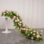 Aliflowers Green Plants with Rose Craspedia floral for Wedding Backdrop decor ALFRW007 - Ali Flowers