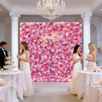 3D Hot Pink Flowers for Wall Wedding Decorative ALFWL045 - Ali Flowers
