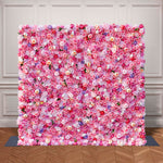 3D Hot Pink Flowers for Wall Wedding Decorative ALFWL045 - Ali Flowers