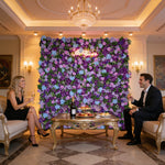 Aliflowers 5D Purple Rose Flower Wall Wedding Party Flower Decoration Background ALFWL157 - Ali Flowers