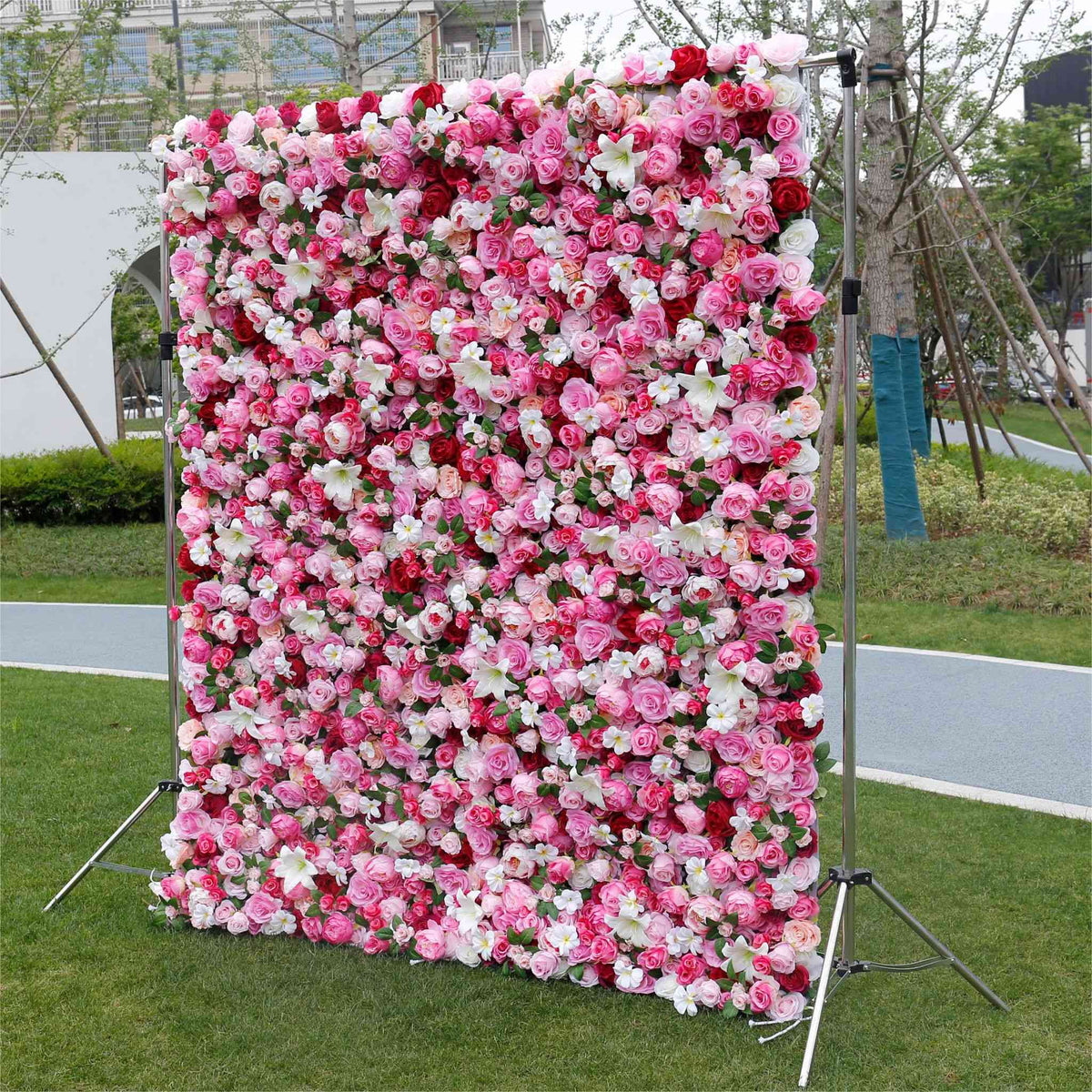 Aliflowers 3D Pink Flower Wall for a Wedding ALFWL051 - Ali Flowers