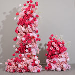 Aliflowers Pink rose 5D wedding background floor flower arrangement ALFKT016