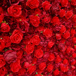 Aliflowers Pure Carmine Red Rose Wall Backdrop Decor Layout Photo Props ALFWL068 - Ali Flowers