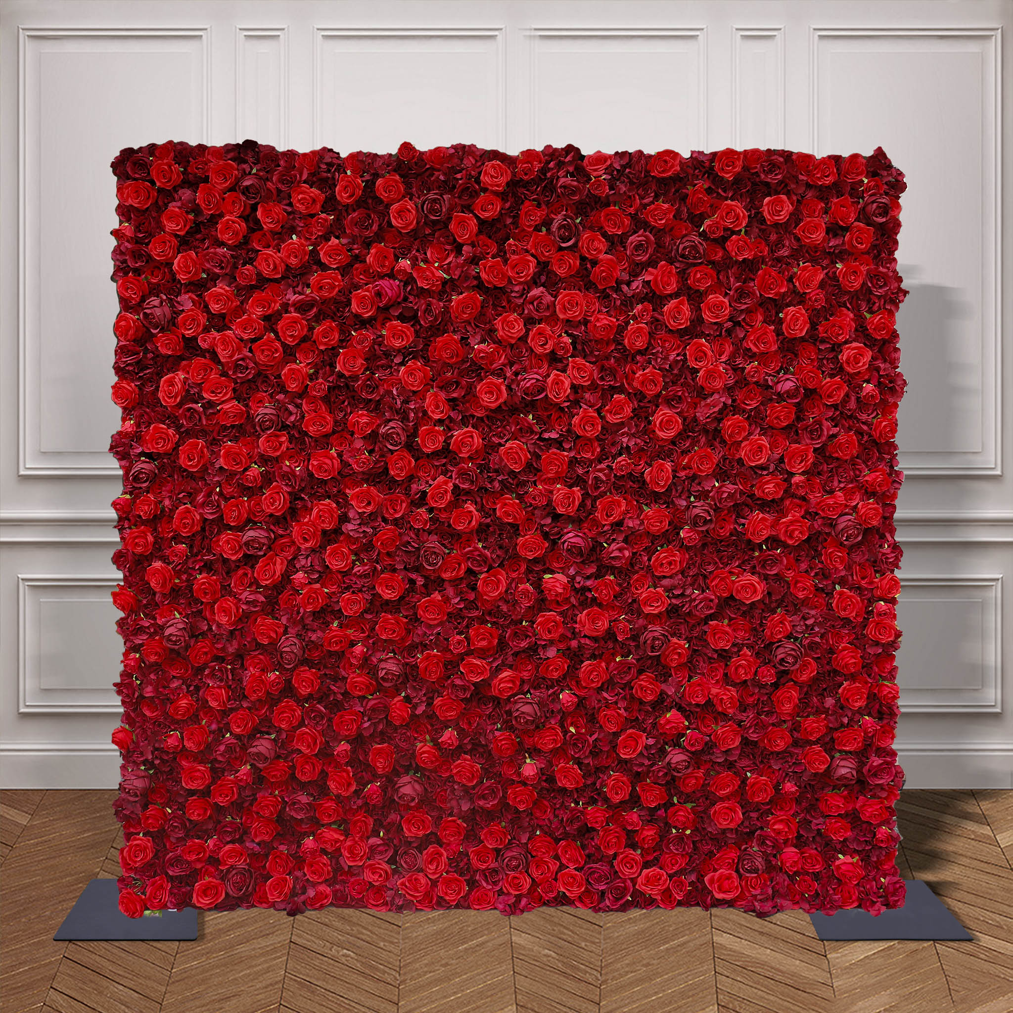 Pure Carmine Red Rose Wall Backdrop Decor Layout Photo Props – Ali Flowers