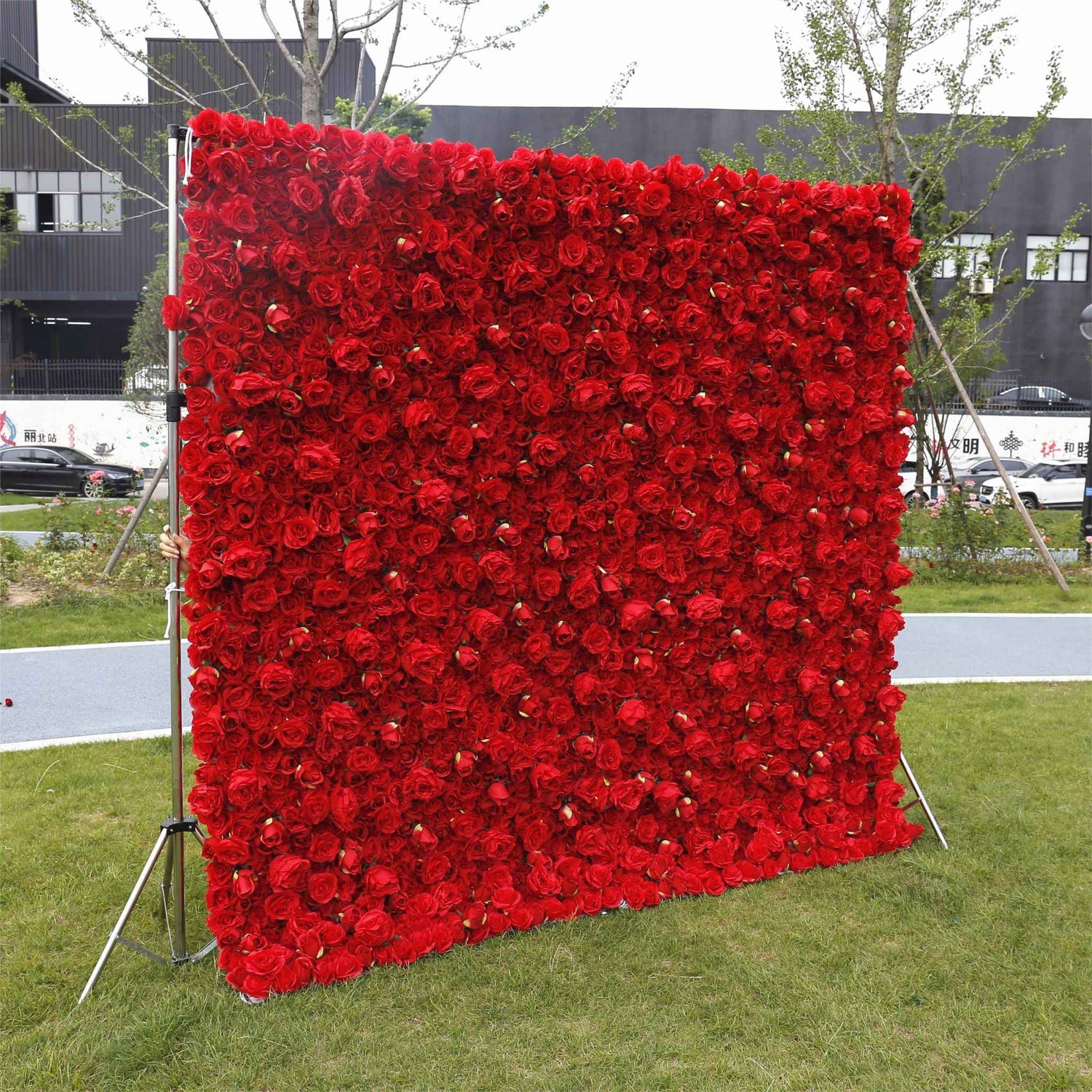 Aliflowers Red Rose 3D Wedding Flower decor Wall Prop ALFWL061 - Ali Flowers