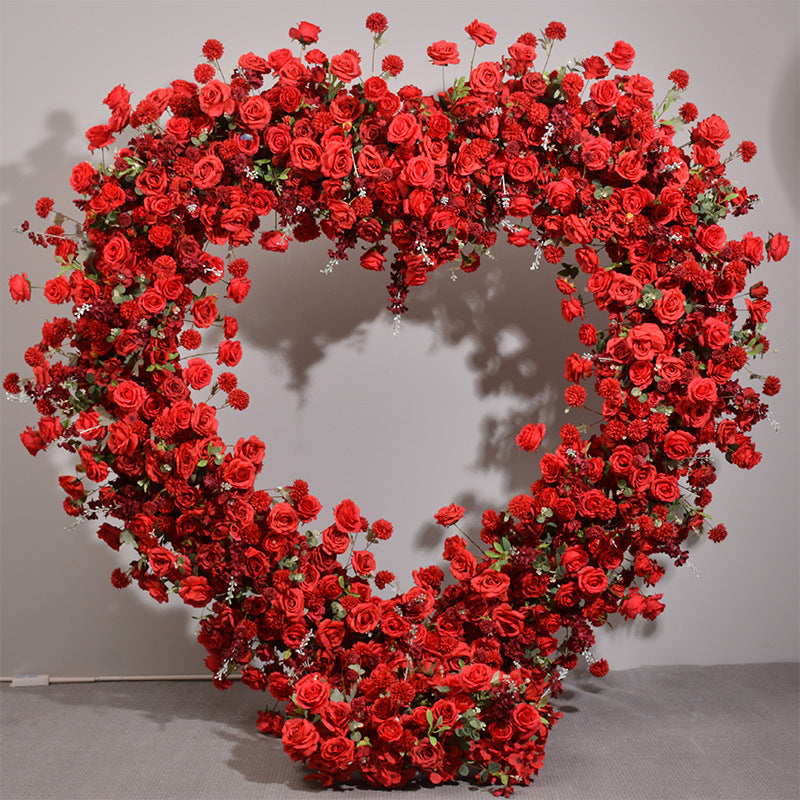 Aliflowers 5D Hot Red Anna Rose for Wedding backdrop Heart Arch ALFAH006 - Ali Flowers