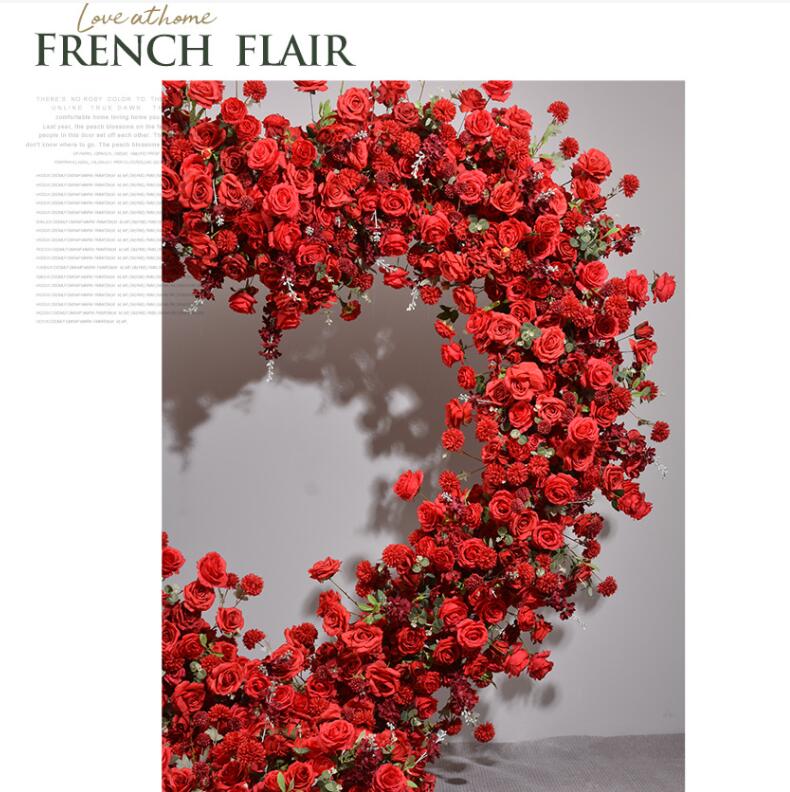 Aliflowers 5D Hot Red Anna Rose for Wedding backdrop Heart Arch ALFAH006 - Ali Flowers