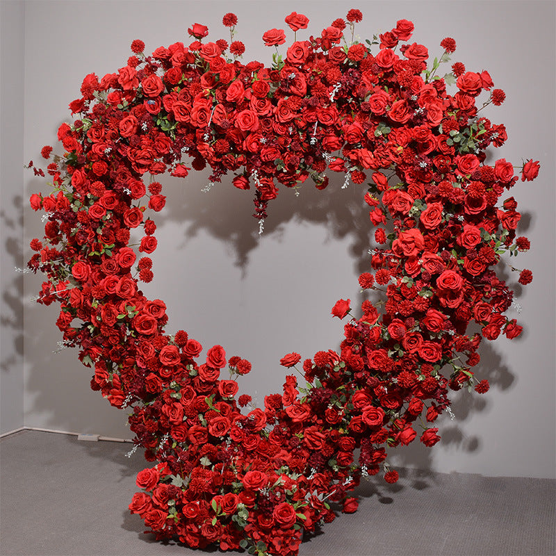 Aliflowers 5D Hot Red Anna Rose for Wedding backdrop Heart Arch ALFAH006 - Ali Flowers