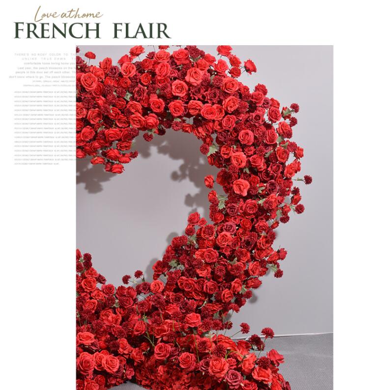 Aliflowers Artificial flower 5D Red Rose Valentine's Day Heart Arch ALFAH004 - Ali Flowers