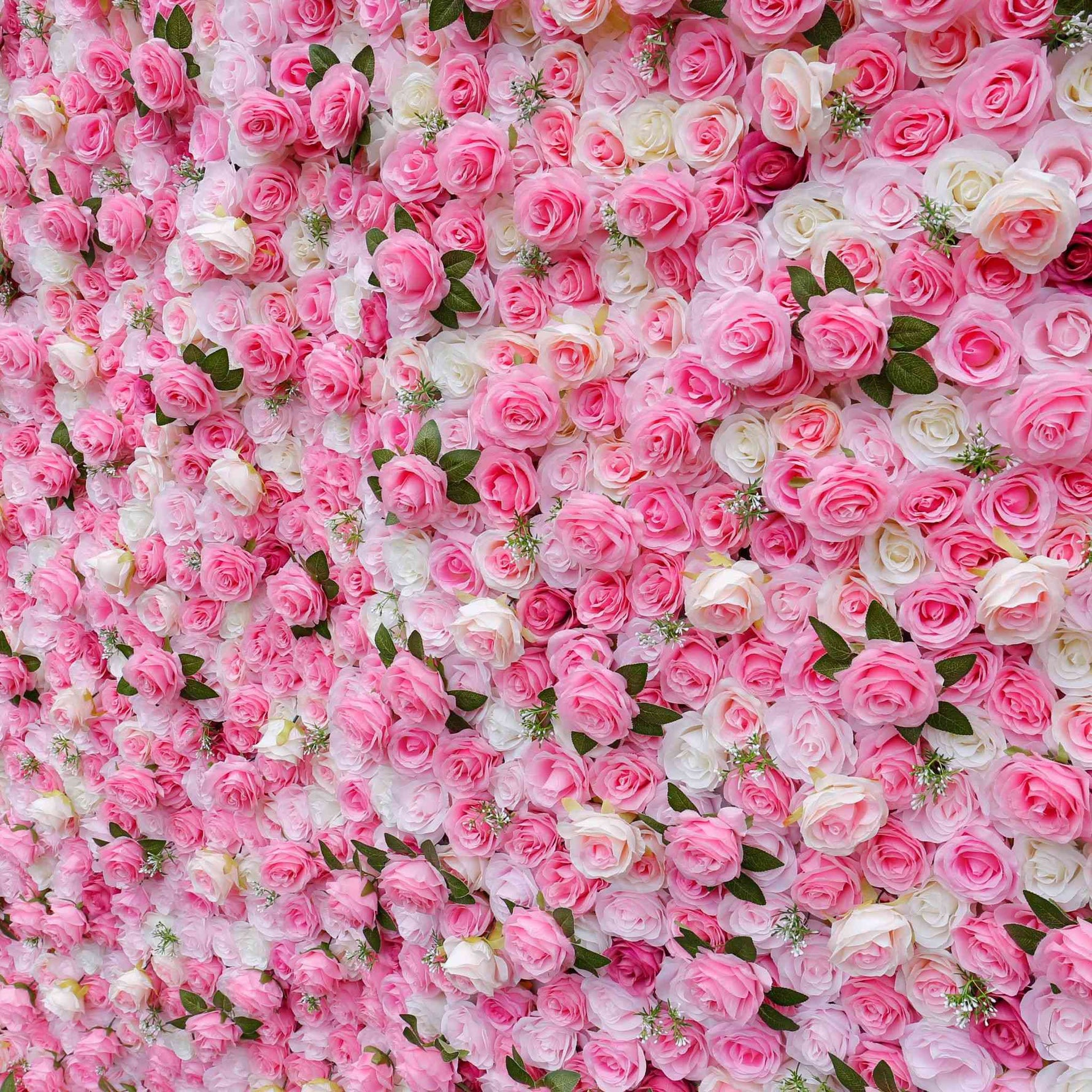 Aliflowers 3D Rose Pink Flower Wall for Outdoor Wedding ALFWL053 - Ali Flowers