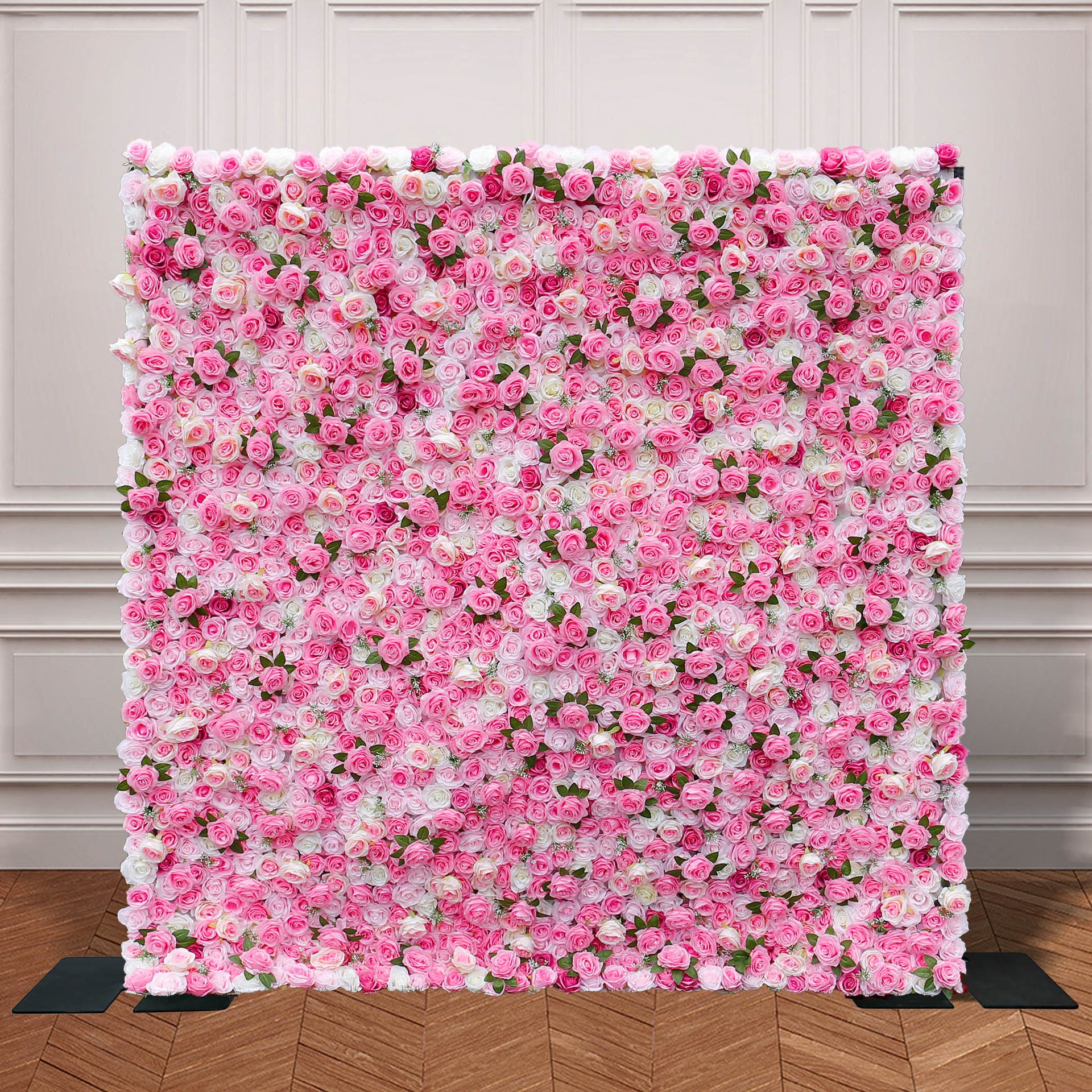 Aliflowers 3D Rose Pink Flower Wall Outdoor Wedding ALFWL053