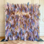 Aliflowers Retro Pampas Grass Flower Wall Outside Backdrop ALFWL123 - Ali Flowers