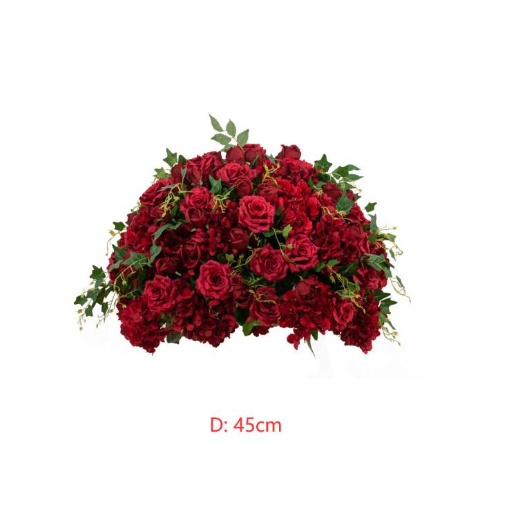 Ali Flowers Red Color Silk Flower Ball Centerpieces for Table Decor ALFBL004 - Ali Flowers