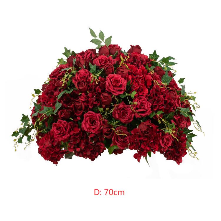 Ali Flowers Red Color Silk Flower Ball Centerpieces for Table Decor ALFBL004 - Ali Flowers