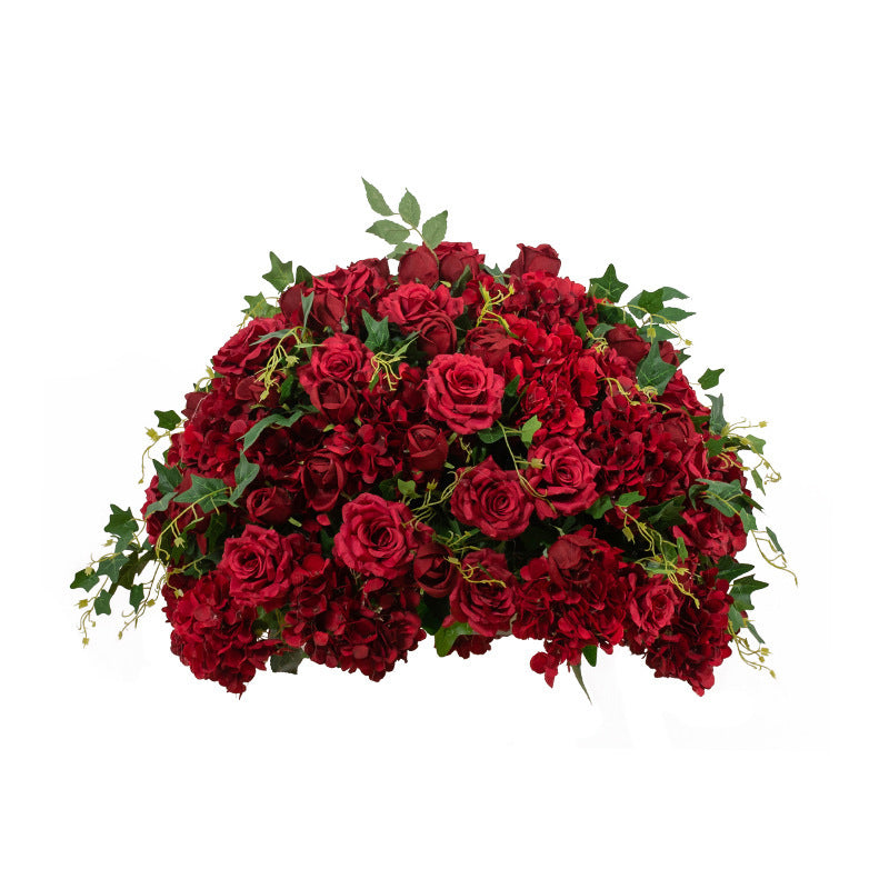 Ali Flowers Red Color Silk Flower Ball Centerpieces for Table Decor ALFBL004 - Ali Flowers