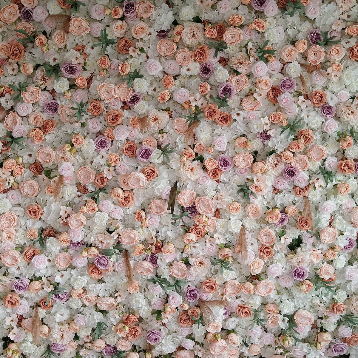 Aliflowers 5D Vintage Rose Gold & Lavender Flower Wall Wedding Party Backdrop