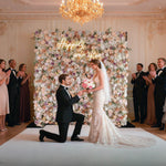 Aliflowers 5D Vintage Rose Gold & Lavender Flower Wall Wedding Party Backdrop