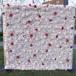 Aliflowers 3D Wave Point Rose Peony White Flower Wall ALFWL071 - Ali Flowers