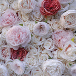 Aliflowers 3D Wave Point Rose Peony White Flower Wall ALFWL071 - Ali Flowers