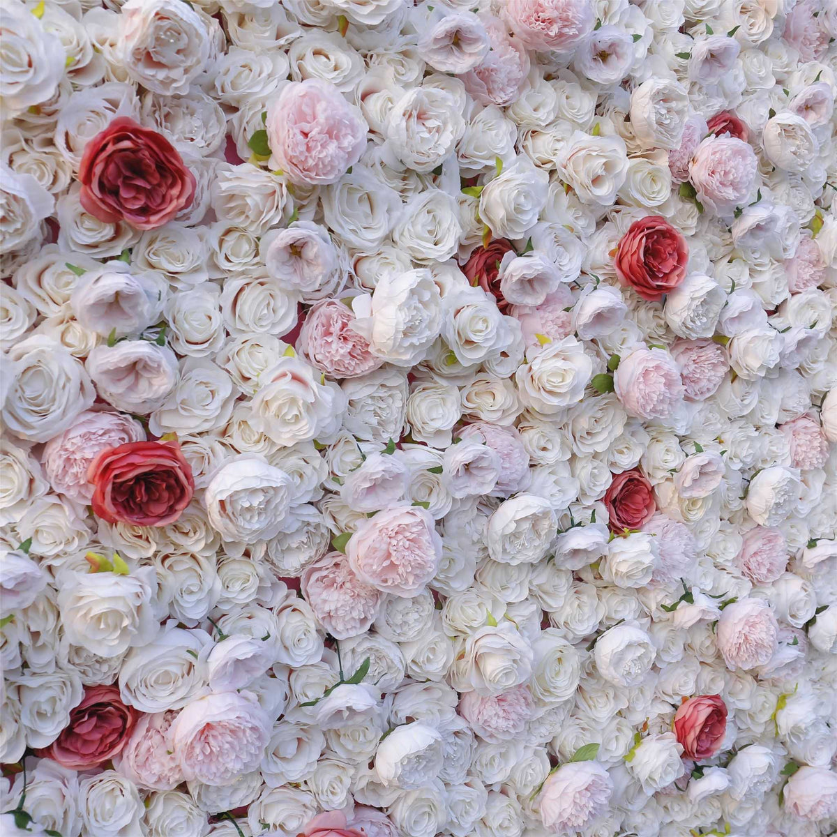 Aliflowers 3D Wave Point Rose Peony White Flower Wall ALFWL071 - Ali Flowers