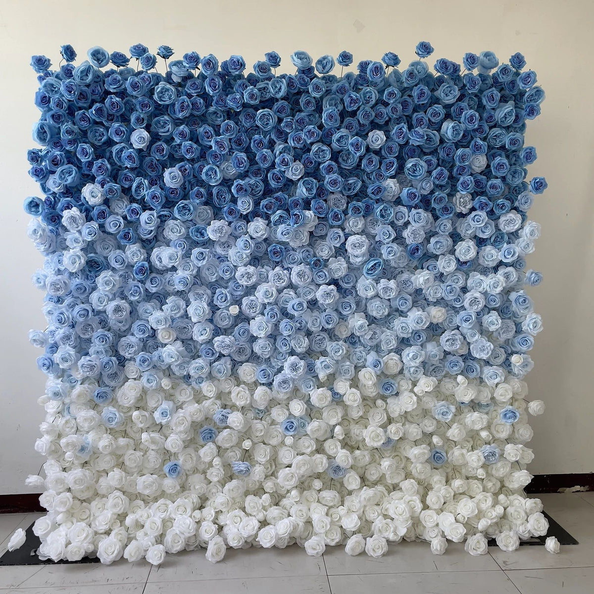 Ali Flowers 5d White Blue Rose Flower Wall Backdrop for Wedding Party Events Decoration ALFWL024 - Ali Flowers