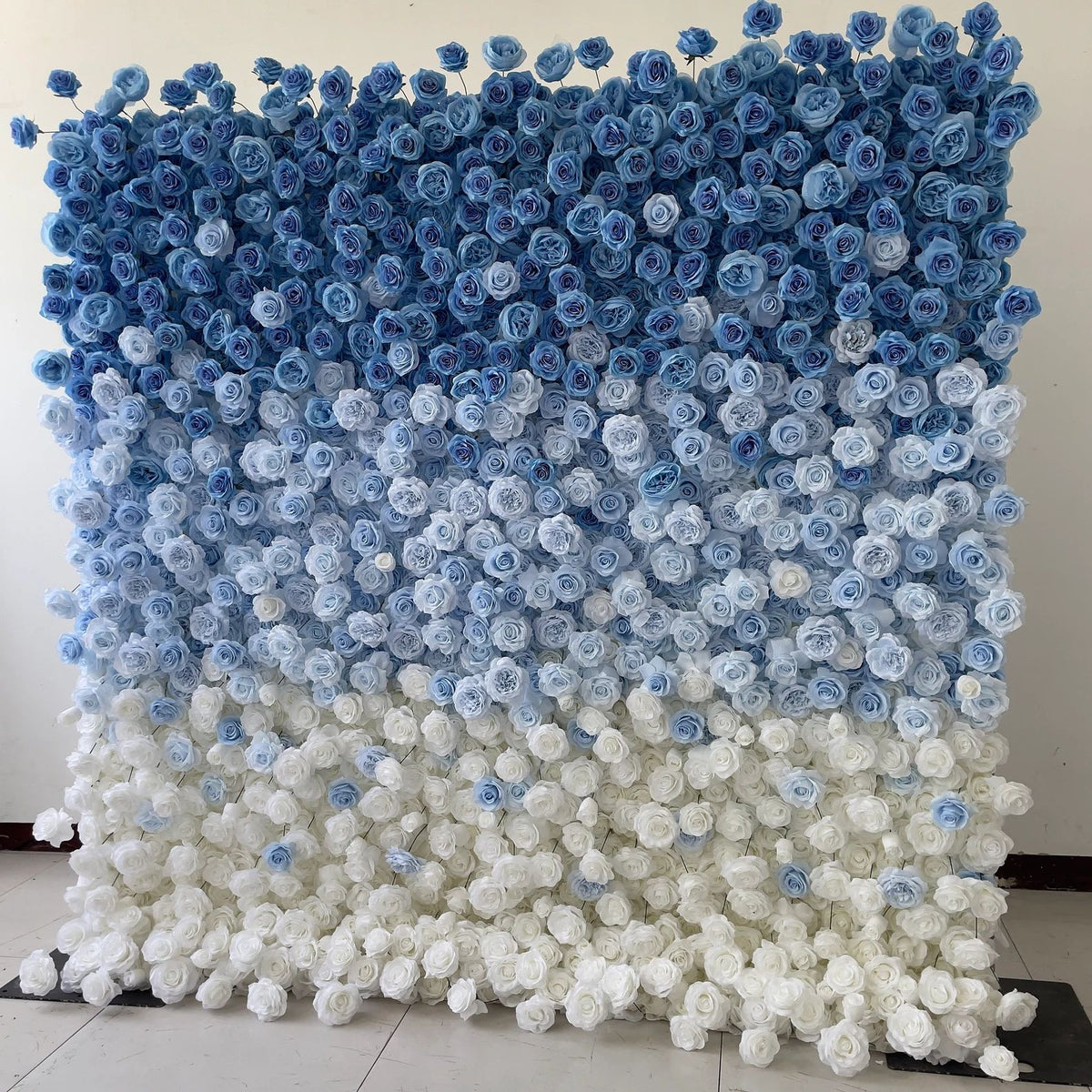 Ali Flowers 5d White Blue Rose Flower Wall Backdrop for Wedding Party Events Decoration ALFWL024 - Ali Flowers