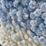 Ali Flowers 5d White Blue Rose Flower Wall Backdrop for Wedding Party Events Decoration ALFWL024 - Ali Flowers