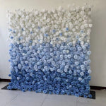 Ali Flowers 5d White Blue Rose Flower Wall Backdrop for Wedding Party Events Decoration ALFWL024 - Ali Flowers