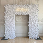 Aliflowers White Fabric Artificial Flower Wall Arch Wedding Birthday Party Decoration GM010