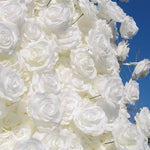 White Fabric Artificial Flower Wall Arch Wedding Birthday Party Decoration GM010