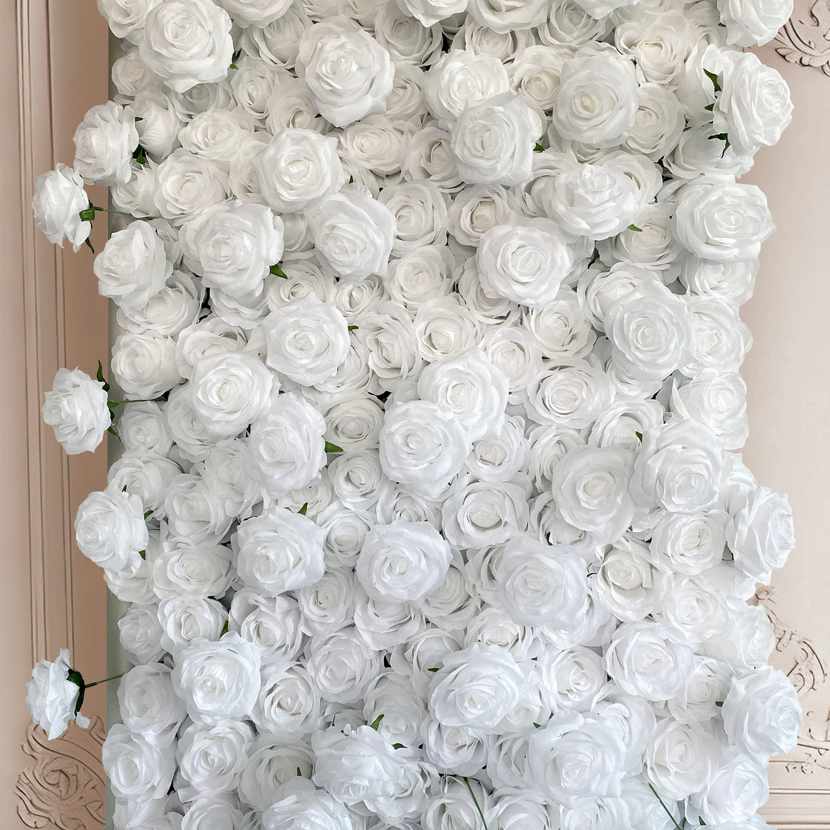 Aliflowers White Fabric Artificial Flower Wall Arch Wedding Birthday Party Decoration GM010