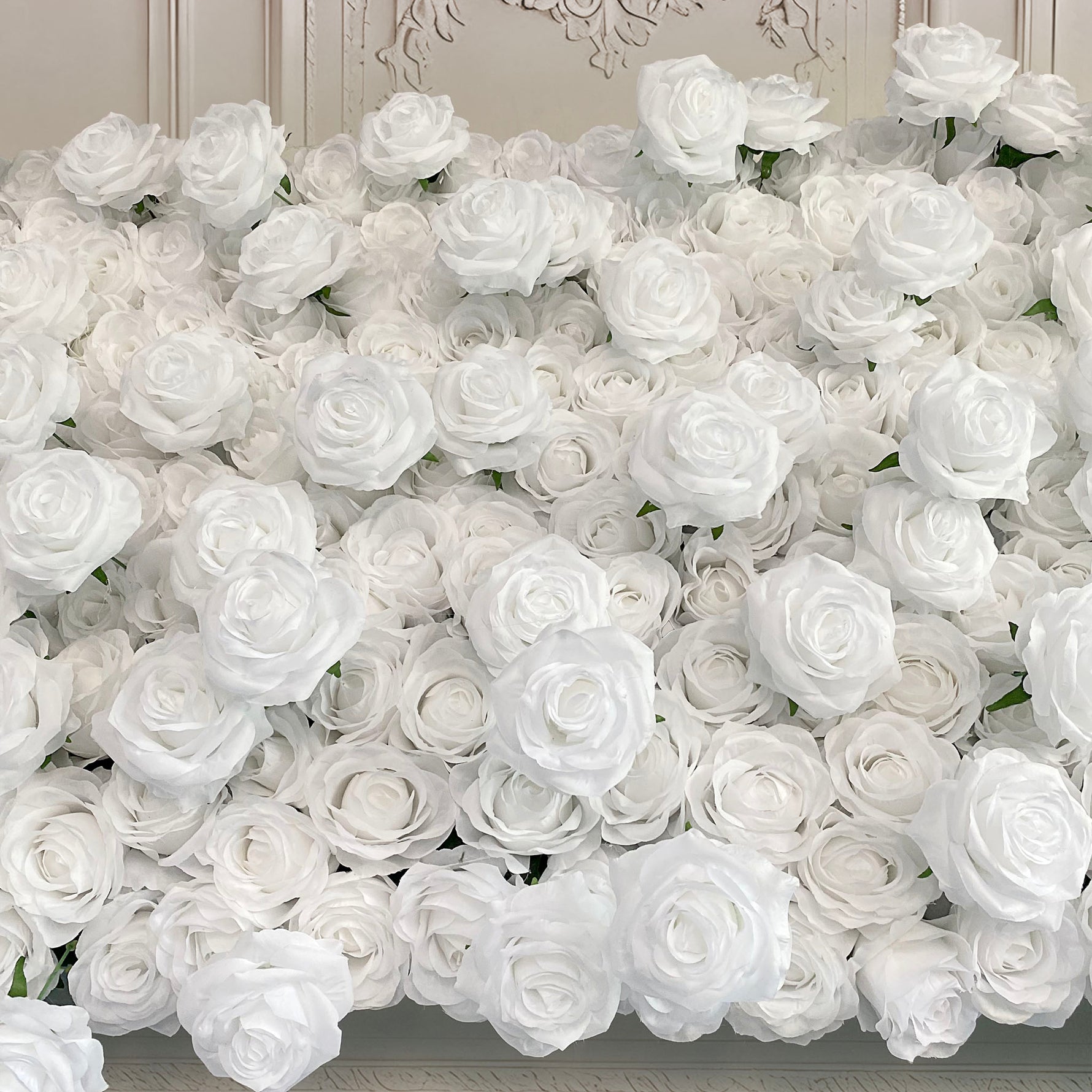 Aliflowers White Fabric Artificial Flower Wall Arch Wedding Birthday Party Decoration GM010