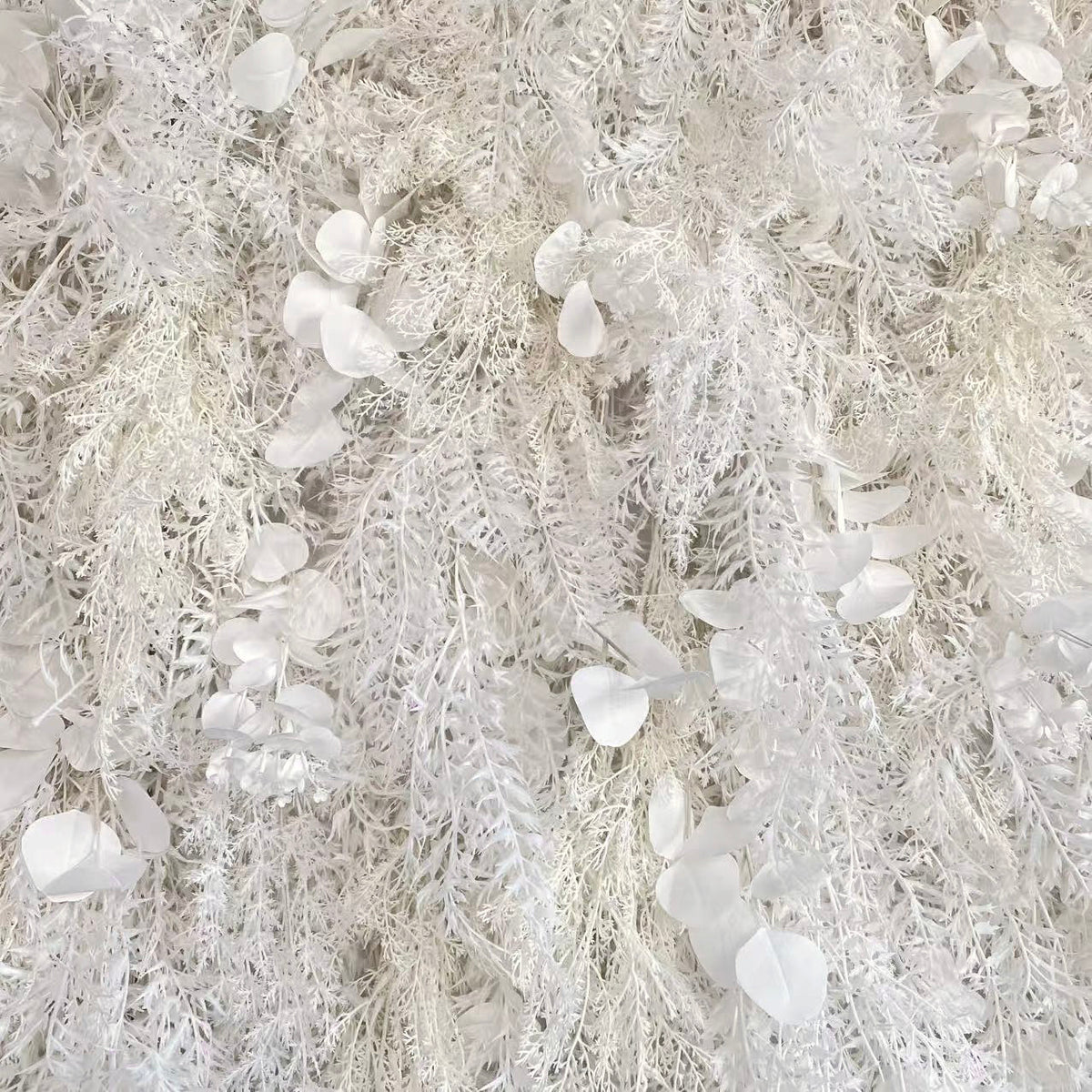 Ali Flowers Wedding Feather Backdrop Decoration 3D Artificial Silk Roll Up Cloth Fabric Net Flower Wall Background Props ALFWL012 - Ali Flowers