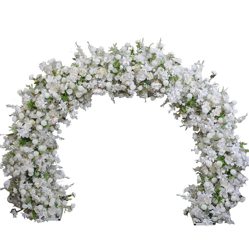 Aliflowers 5D White Rose Floral Arrangement Arch Arrangement Backdrop for Wedding - Ali Flowers