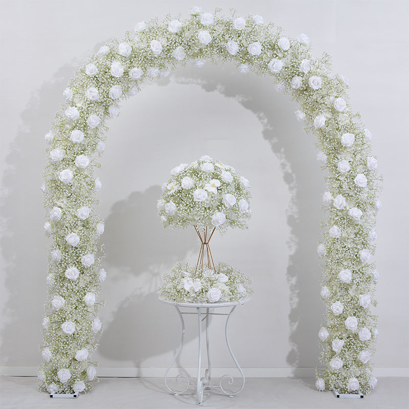 Aliflowers Baby's Breath Series Wedding Backdrop Arch Frame ALFAD002 - Ali Flowers