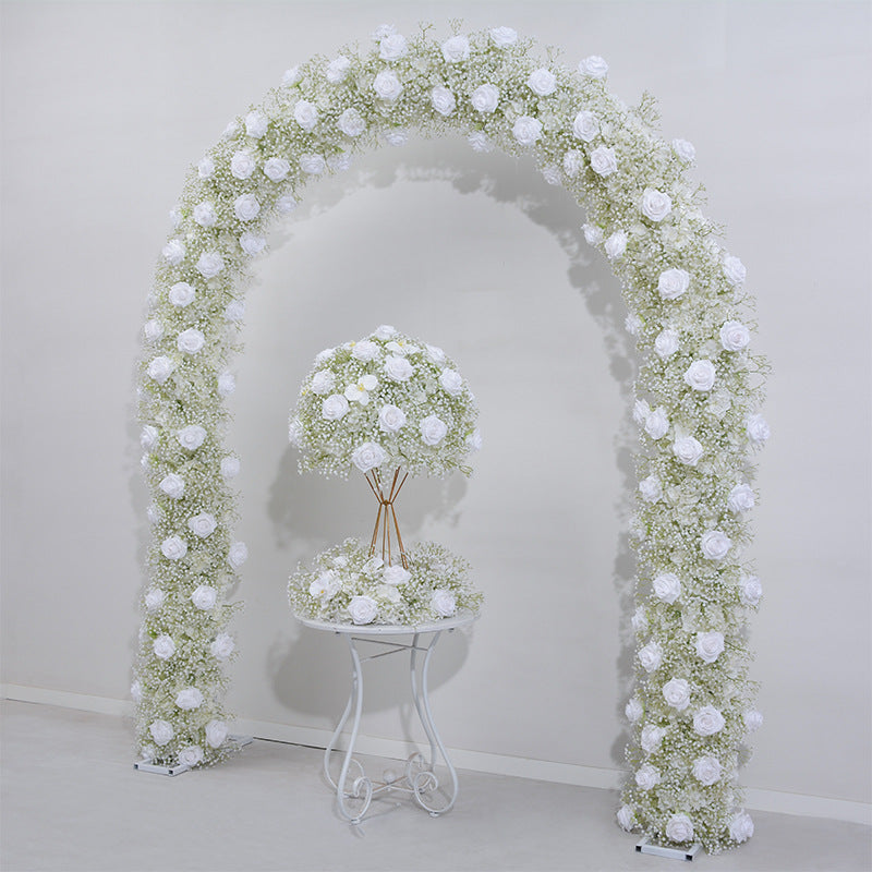 Aliflowers Baby's Breath Series Wedding Backdrop Arch Frame ALFAD002 - Ali Flowers