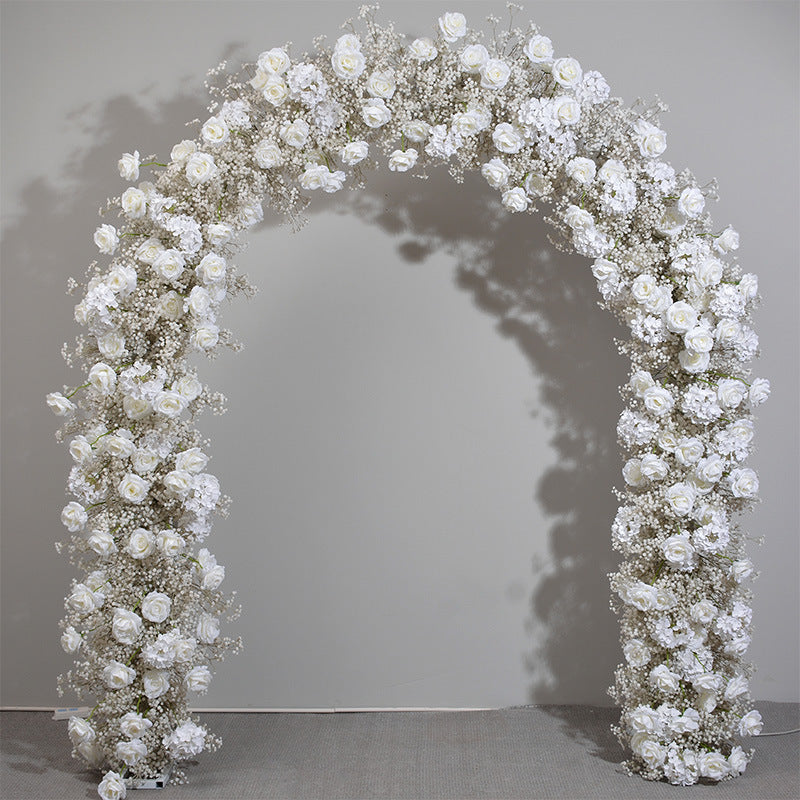 Aliflowers Baby's Breath White Rose Wedding Arch Arrangement ALFAD010 - Ali Flowers