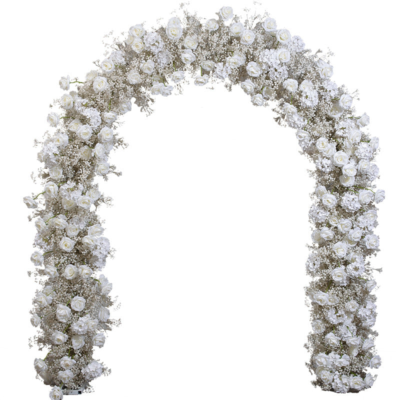 Aliflowers Baby's Breath White Rose Wedding Arch Arrangement ALFAD010 - Ali Flowers