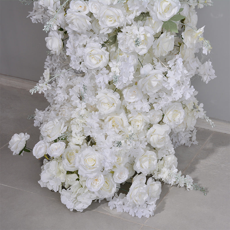 Aliflowers Cream Rose Artificial Floral Arch Arrangement for Wedding ALFAD006 - Ali Flowers