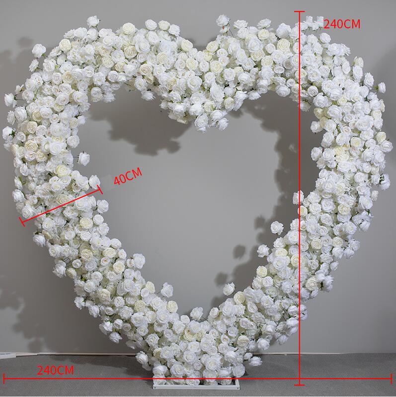 Aliflowers White Rose Series Heart Arch for Wedding Decorations ALFAH001 - Ali Flowers