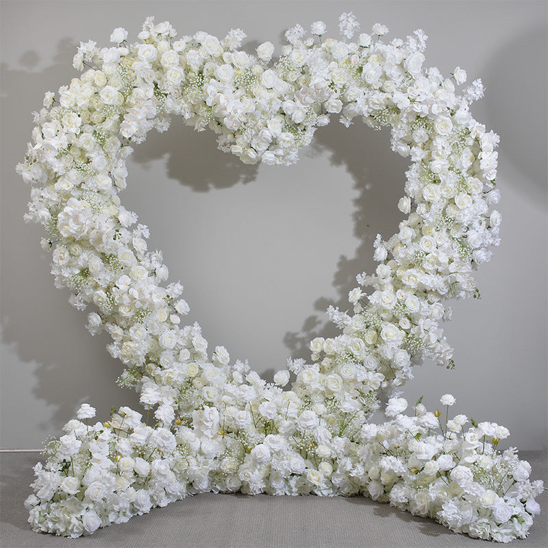 Aliflowers 5D White Rose with Phalaenopsis Orchid Dancing flowers For Wedding Backdrop Arch Frame ALFAH005 - Ali Flowers