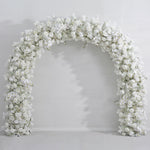 Aliflowers White Rose Series with Baby's Breath phalaenopsis orchid Artificial Flower Arrangements For Wedding Backdrop Arch Frame ALFAD004 - Ali Flowers